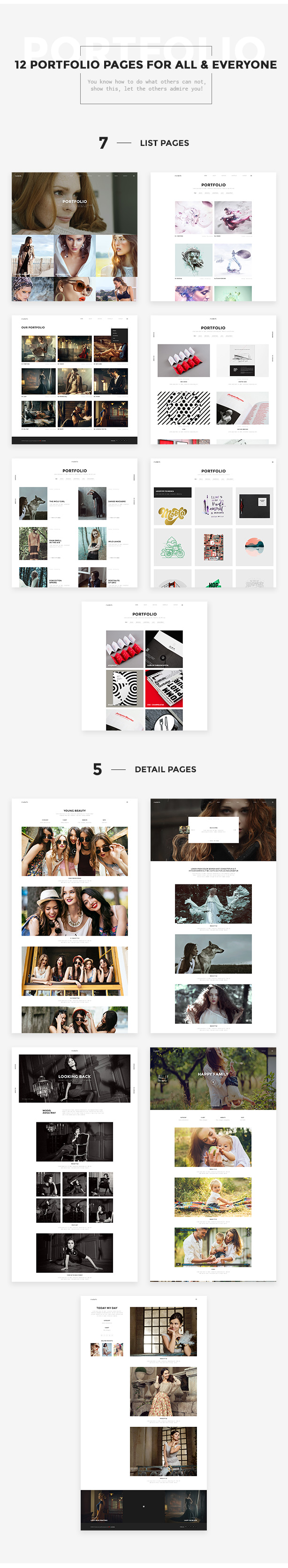 12 Portfolio Pages for all & everyone