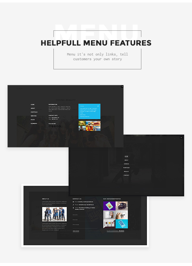 Helpfull menu features