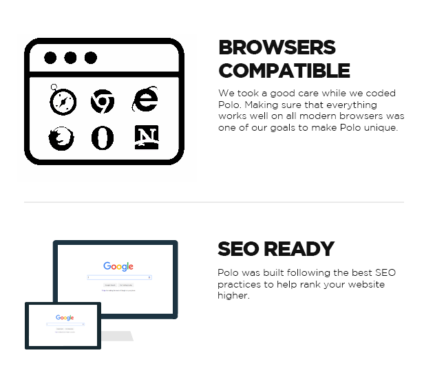 BROWSERS COMPATIBLE, SEO READY