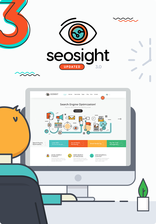 SeoSight WordPress theme version 3 banner