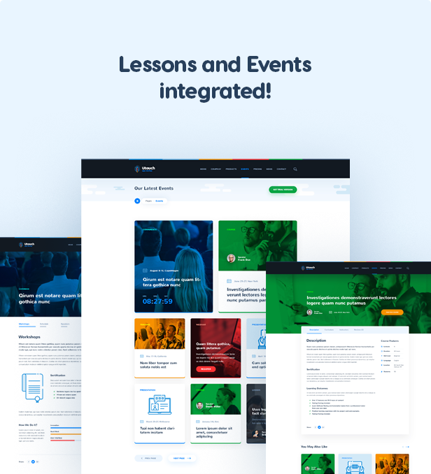 Lessons and Events integrated!