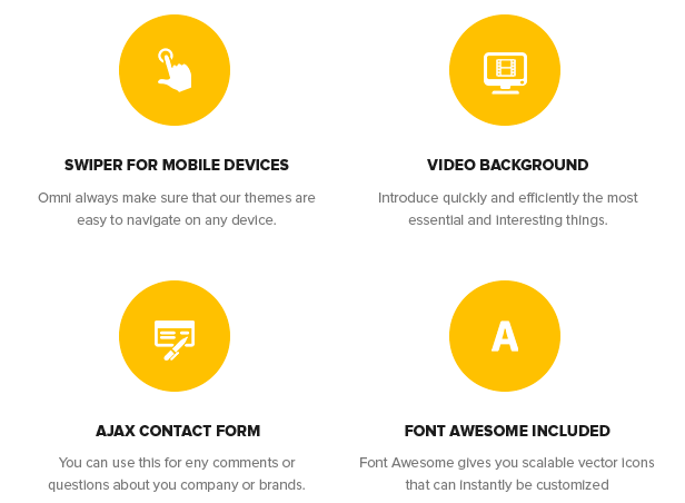 Swiper para dispositivos móviles, fondo de video, formulario de contacto Ajax, fuente impresionante incluida